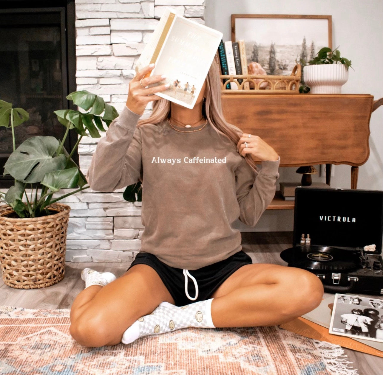 Always Caffeinated Long Sleeve Tee